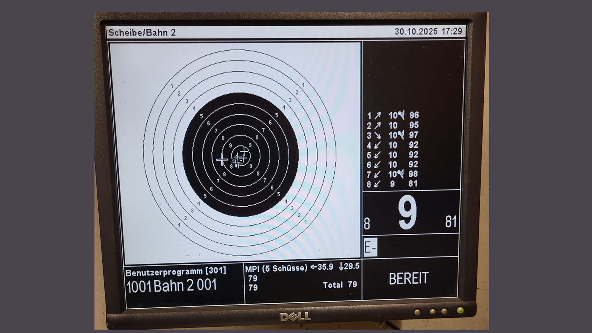 elektronische Treffererfassung 300 m Wittloge, KJS Minden-Lübbeck